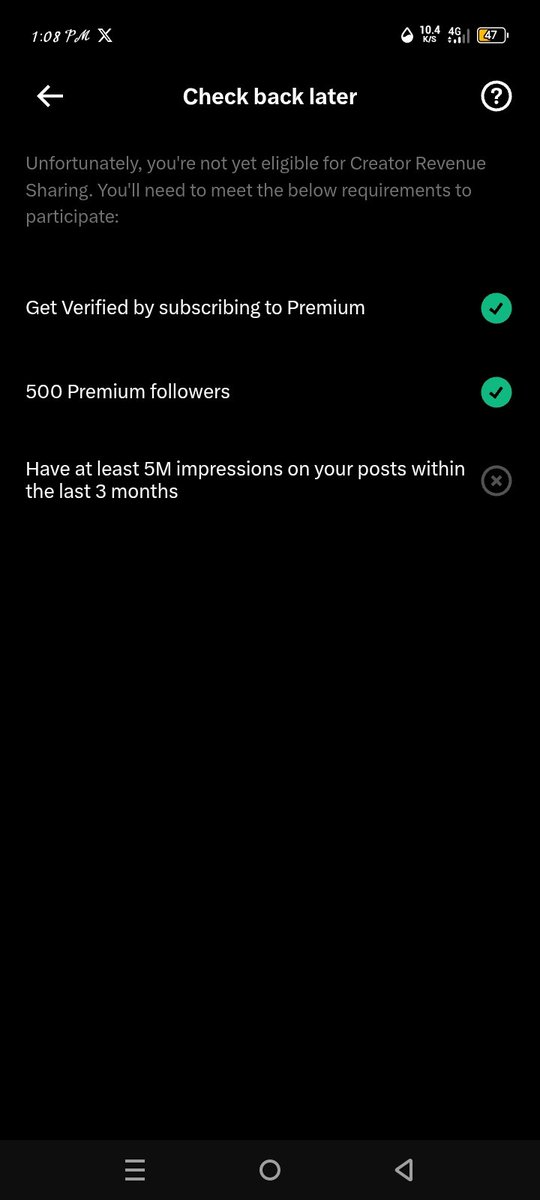 5M Impression are not easy!!

But I want everyone to monetize their X account

Just write "hi"