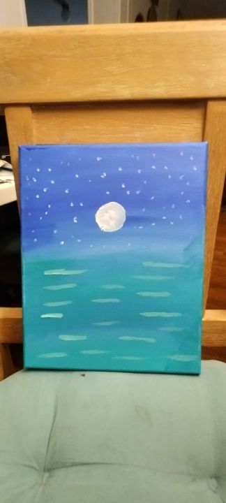 writer247's tweet photo. Art of the Day! "Nighttime Ocean View". Buy at: https://t.co/3rlJKe1oyg https://t.co/gJtE8WiTSY