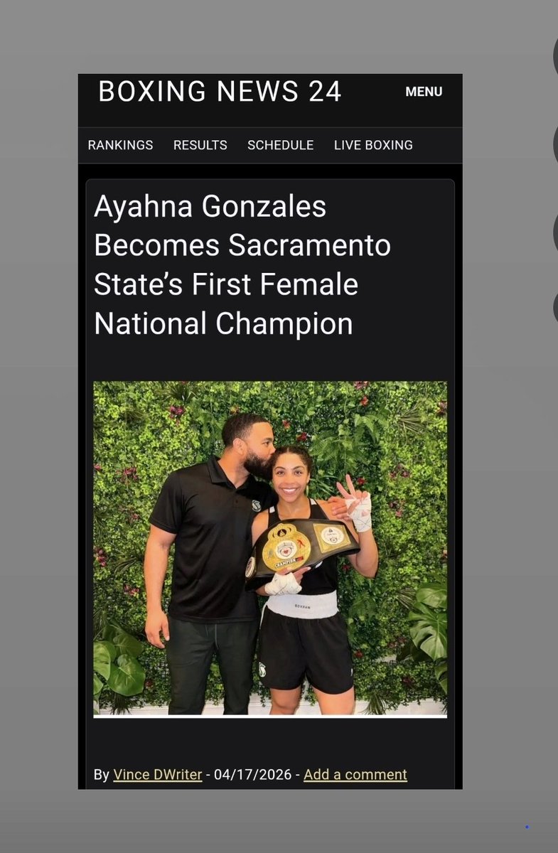 DWriterVince's tweet photo. Click link 

https://t.co/UmAB4Im0P9 

#boxing #amateurboxing #combatu #sacramentostate #ayahnagonzales https://t.co/Xhurh6gfE8