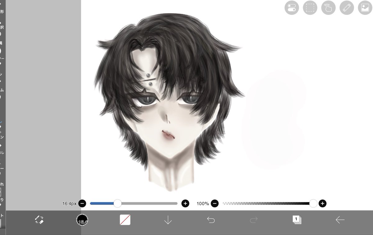 milknuts0518's tweet photo. 初めての厚塗り(？)みたいなの
髪は髪ペンみたいなのでやりました
#私の絵柄が好みって人にフォローされたい
#イラスト #絵  #ラクガキ #らくがき #落書き #アイビスペイント https://t.co/x8RopI69If