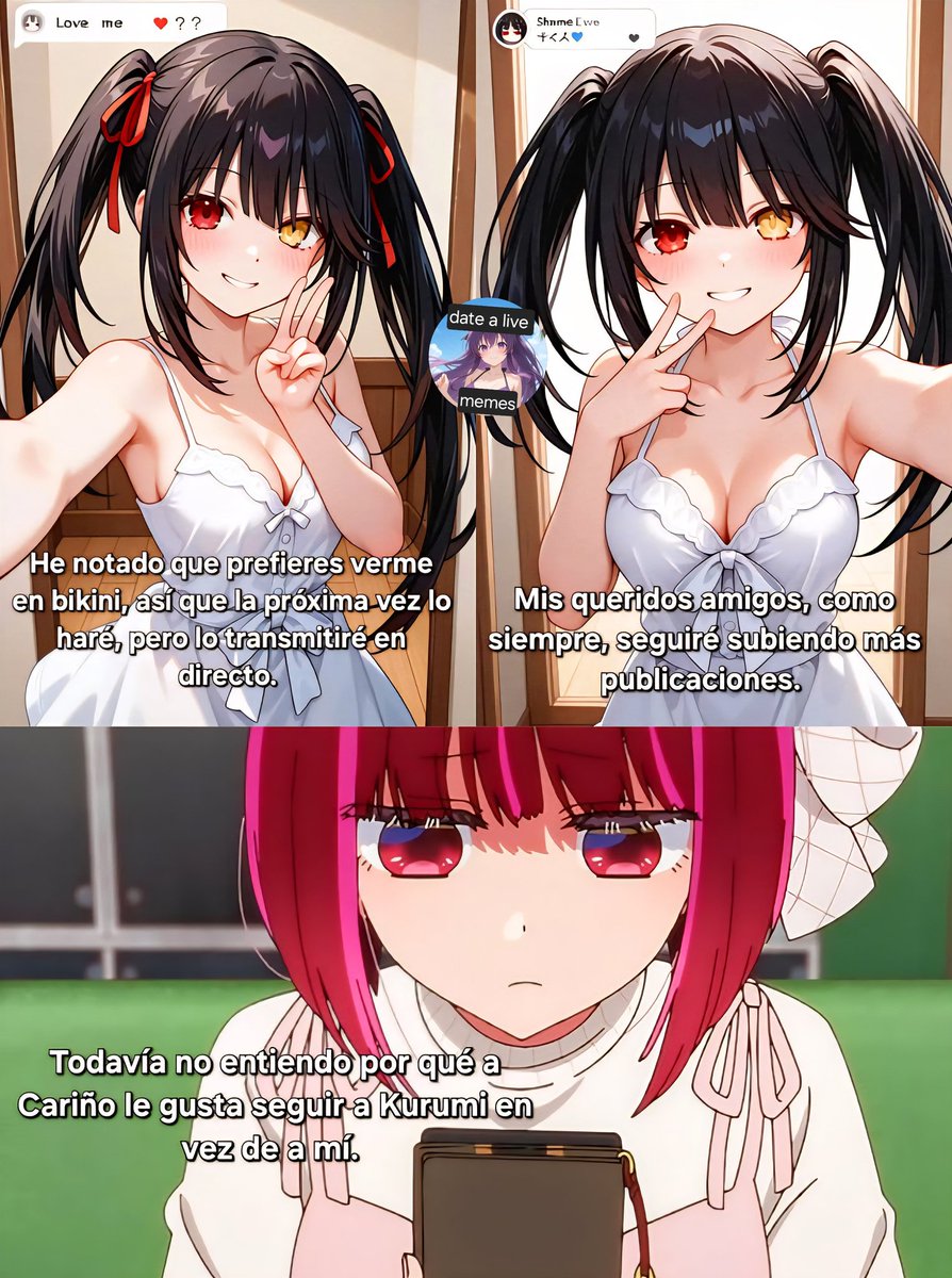 #date_a_live #DateALive #Kurumi_Tokisaki #KURUMI #OshiNoKo #KanaArima kana eso es mentira yo te amo mas a ti ♥️
