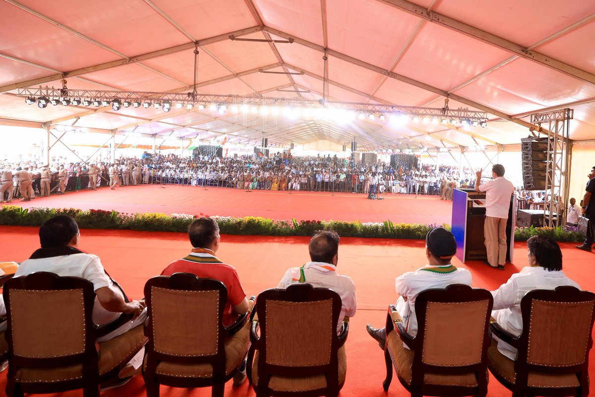 MYaskhi's tweet photo. I participated in the public meeting addressed by Rahul Gandhi Ji in Ranipet district as part of the Tamil Nadu Assembly elections. I attended the event along with Telangana Deputy Chief Minister Bhatti Vikramarka garu, TNCC President Selvaperunthagai garu, https://t.co/uHcUjHypJV