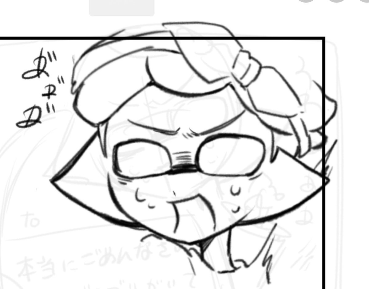 こういう顔描くの大好き