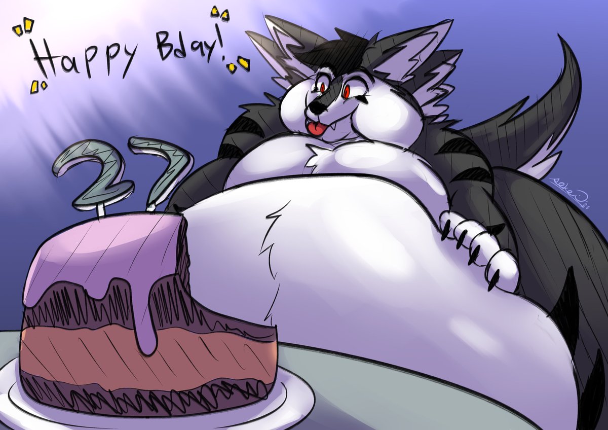 Chukesh_VR's tweet photo. Chukesh is eating like a king on his birthday, stuff himself with all that cake not wanting to share art done by @SekeiKometto https://t.co/zmbopNrGCt