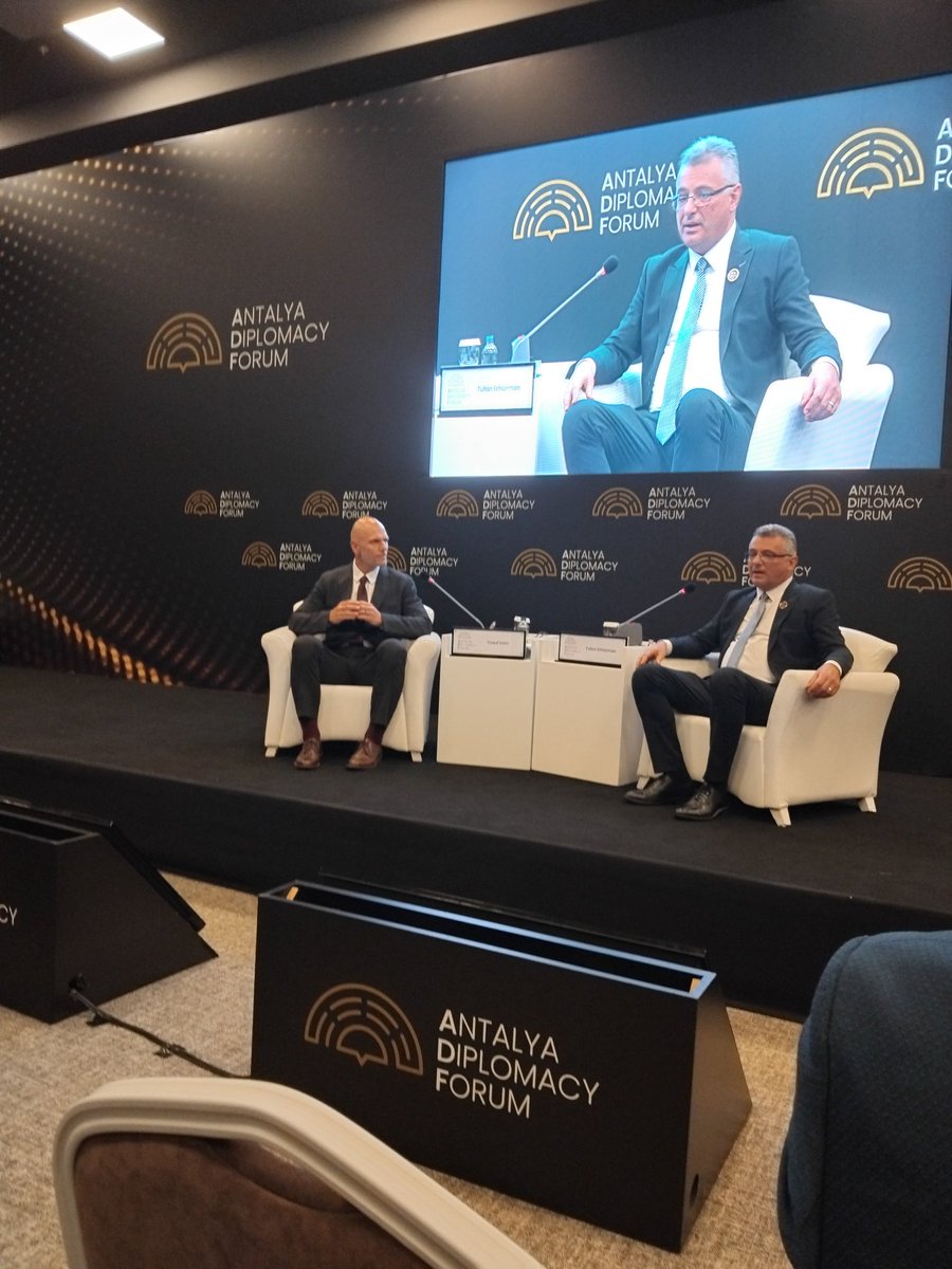 UmutUzer66's tweet photo. Antalya Diplomasi Forumunda KKTC Cumhurbaşkanı Tufan Erhürman'ı dinledik. https://t.co/qwl1yFYaQq