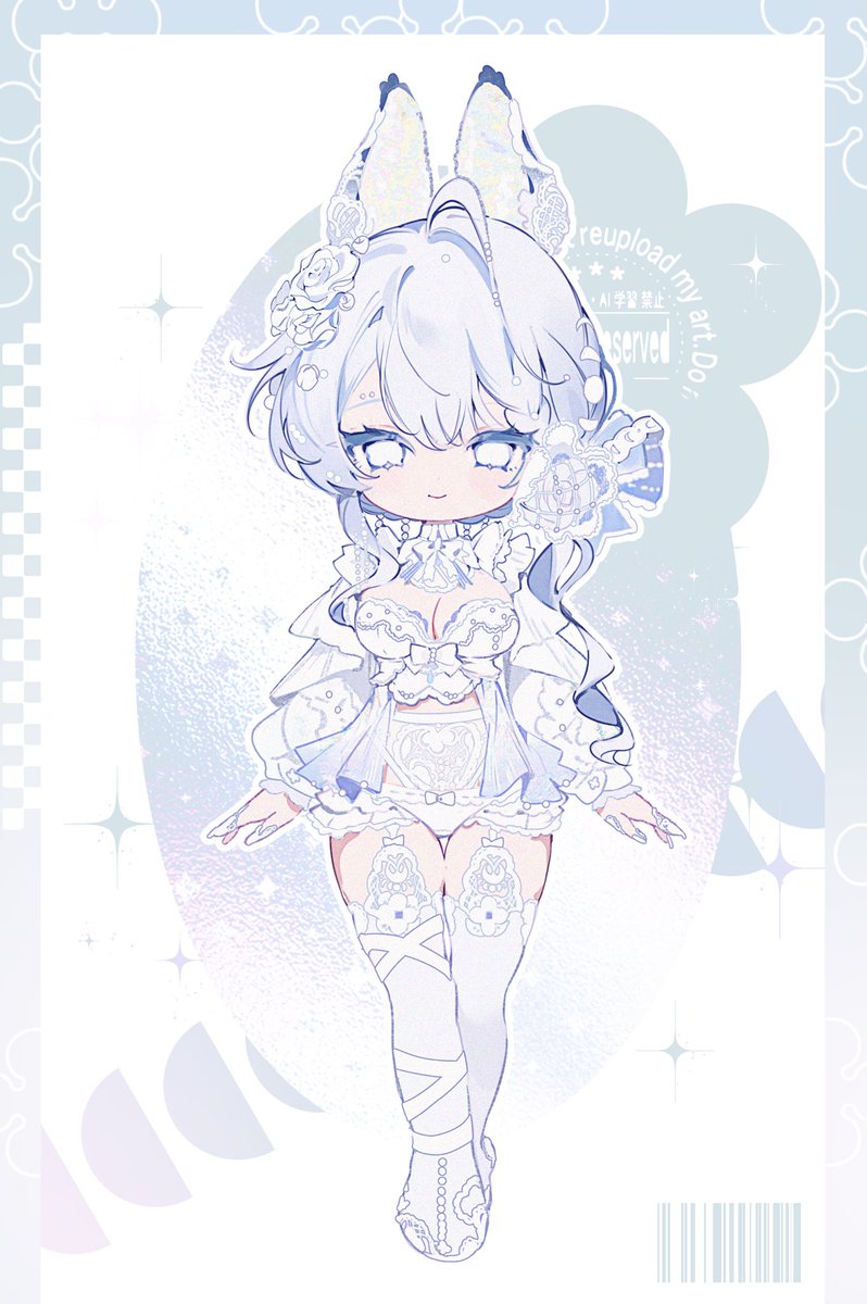 ❄️Set price adoptable❄️

Blue Lace Rabbit
Price : $300

💌 DM to claim 
💵 Pay via PayPal
❄️ You will receive file with full commercial usage rights.