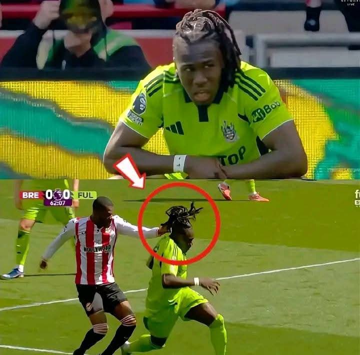 tchato18's tweet photo. Calvin Bassey was pulled his hair.
No foul, No Yellow card and also No Red Card.

But if it was............., if you know You know. We are under attack.💯 https://t.co/2TvGdp6LtO