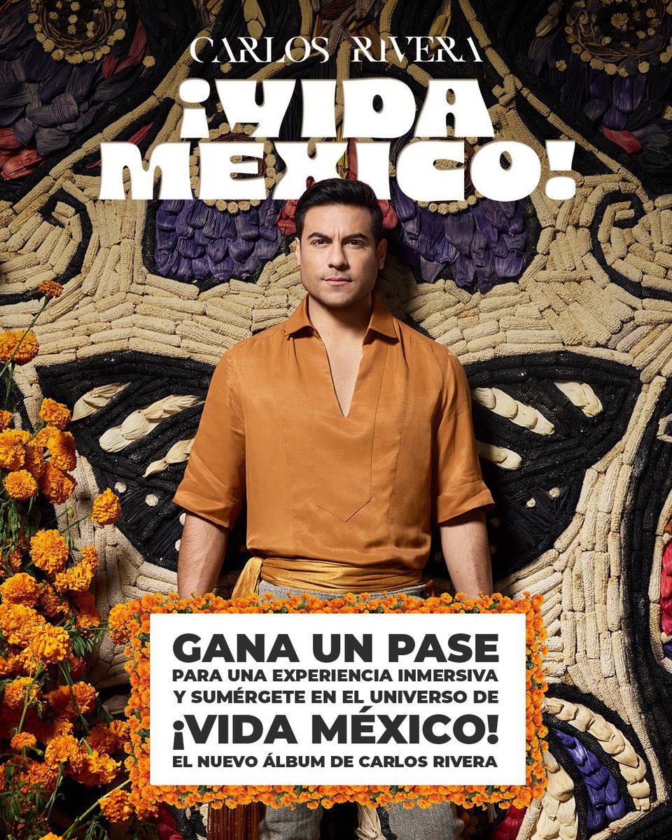 solotucdmx's tweet photo. Te gustaría vivir la Experience de Vida Mexico junto a Sony Music? 
Vive la experiencia del Nuevo Álbum de @_CarlosRivera 
Regístrate en el siguiente link 👉🏻

https://t.co/EpsqCgcB6D

@sonymusicmexico 
@WestWoodEntt 
@riveristashq 
@_ClubSoloTu https://t.co/mWtdZSM9O1