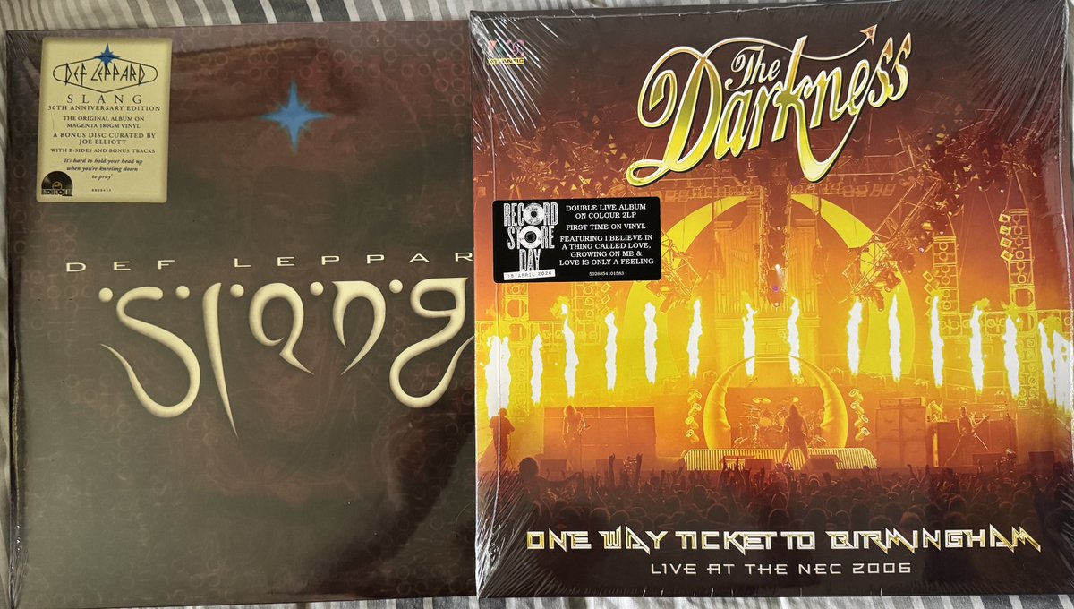AndyLGR's tweet photo. Picked up these 2 beauties for RSD 2026 🤘 @DefLeppard @thedarkness #defleppard #thedarkness https://t.co/B8CLkopj8E
