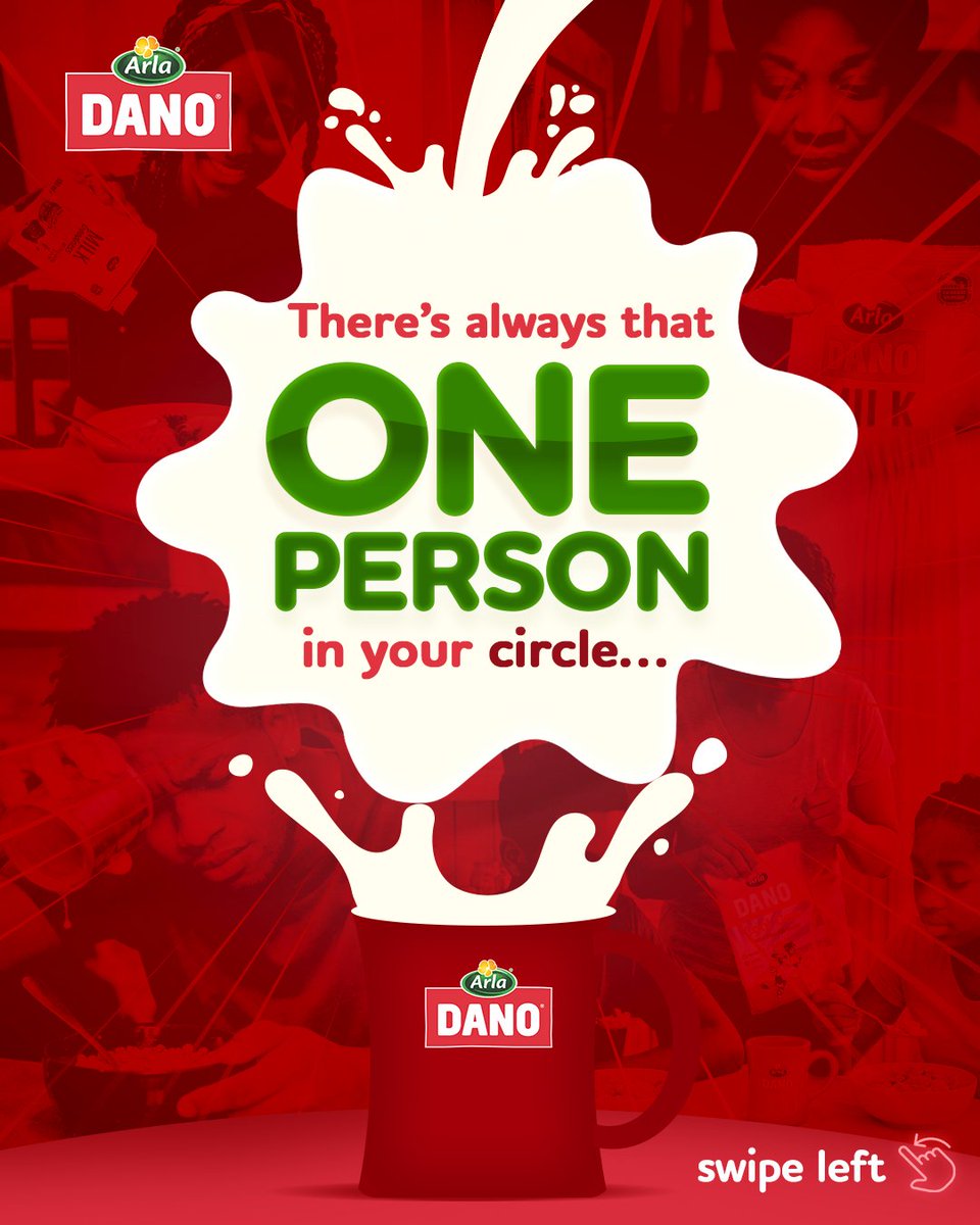 danomilkng's tweet image. We’ve all got one in our circle, whether it's a family member, a friend, a colleague or someone at school

Who is it in yours? Tag them in the comments! 🥰

#DanoMilk #ArlaNigeria #Relatable
