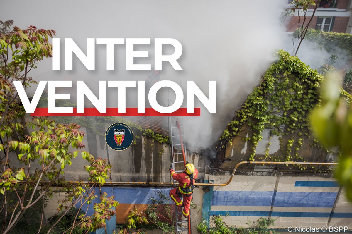 PompiersParis's tweet image. 🚨 [#Intervention] | Aujourd’hui, vers 12h30 les pompiers de Paris sont intervenus pour un feu d'entrepôt à Paris (19).

🔥 Le sinistre concerne la toiture et l'alvéole d'un entrepôt désaffecté de 900m².

🧑‍🚒 Une ligne d'arrêt est créée pour empêcher les flammes de se propager aux