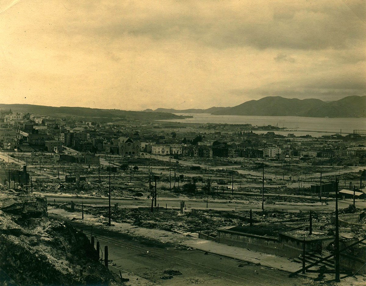 NJHistoryCenter's tweet photo. United Railway Chief Engineer, Milton H. Bronsdon, survived the Great San Francisco Earthquake &amp; Fire with his wife and young children, 120 years ago today. Deputized as a member of the Council of 100, Bronsdon was selected for his engineering skills &amp; given wide authority to... https://t.co/LGY8SdVXbY