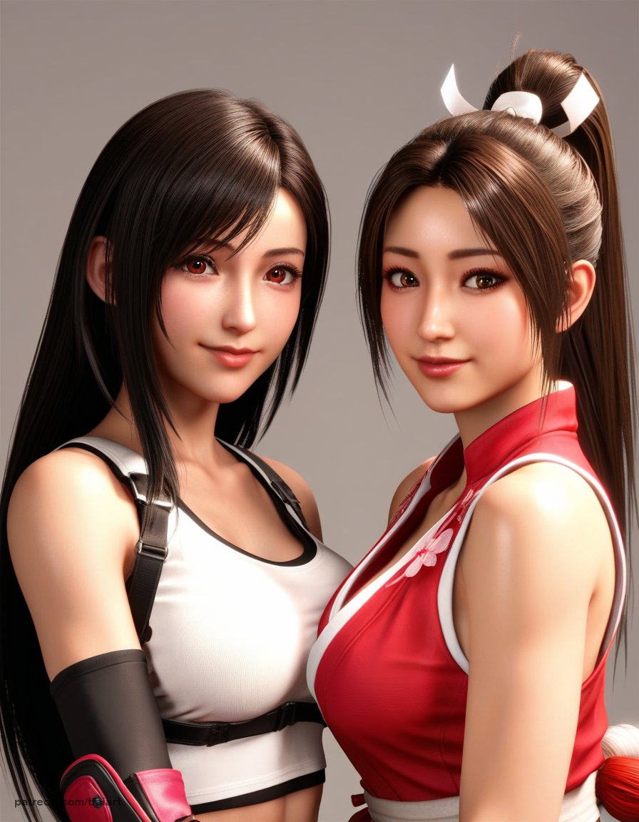 ahl9's tweet image. Tifa Lockheart &amp;amp; Mai Shiranui by ??? #FF7R #FinalFantasy7 #SquareSoft #FinalFantasy7Remake #FinalFantasy7Rebirth #SnK #FatalFury #TheKingofFighters
