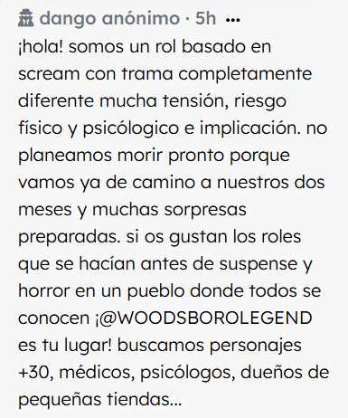¡rol basado en scream! <a href="/WOODSBOROLEGEND/">OFF.</a> 🩷
