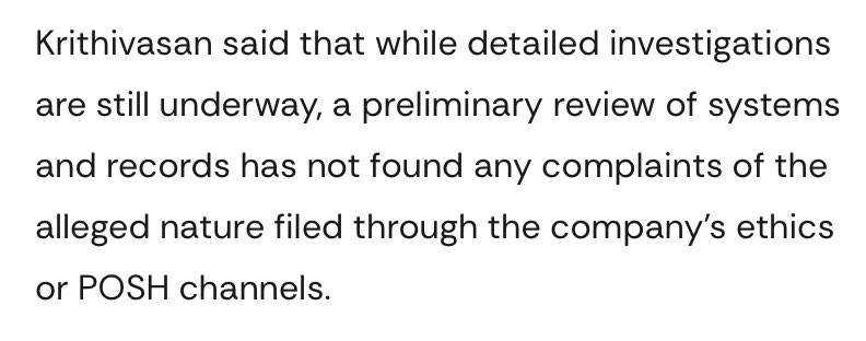 leliSlayerRaj's tweet image. Who are you fooling Mr CEO? Do you think the perpetrators will keep the complaints on the system for you to review? Stop whitewashing the dastardly act that happened right under your nose. #TCSNasik #POSH. Y always shaming d victim vyl hide d criminals 2 save your face?