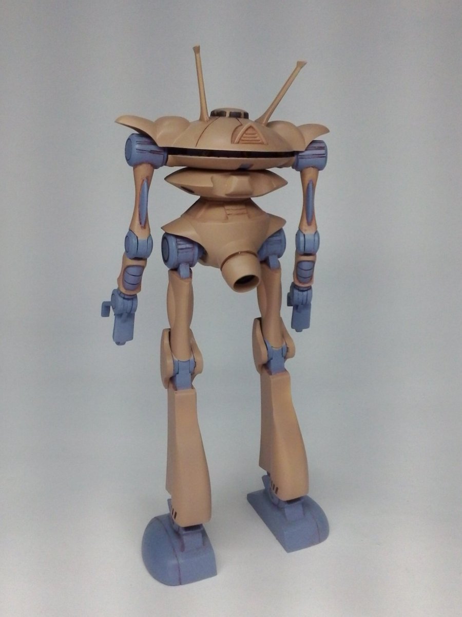 アオシマ　1/600　ジグ・マック　完成でござる

基本ストレート組みで「足のつま先」だけ少し加工（黒いスリットなど）

当時ガンプラが売り切れで買えなくてイデプラばかり買ってた、特に1/600シリーズをね。でも今はアニメスケール（300円くらい）の方が集めやすくて好きなり
#旧キット　#イデオン