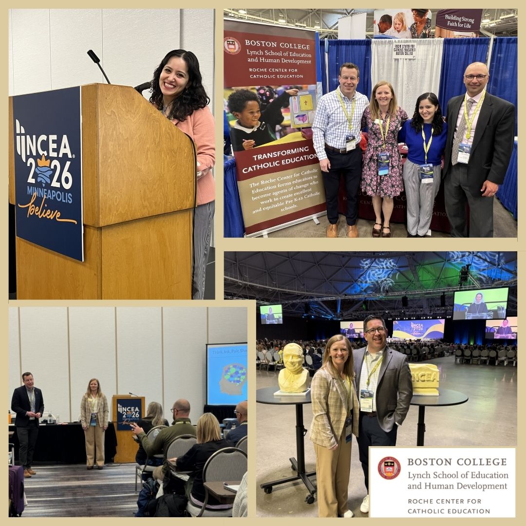 RocheCenter's tweet photo. A final #NCEA2026 recap! Thanks to all of the convention attendees who joined us for our presentations and visited us at our booth. We’re so grateful to our partners who collaborated with us for our presentations, especially our Catholic school teachers and leaders. 

@NCEATALK https://t.co/e9KaOReRPv