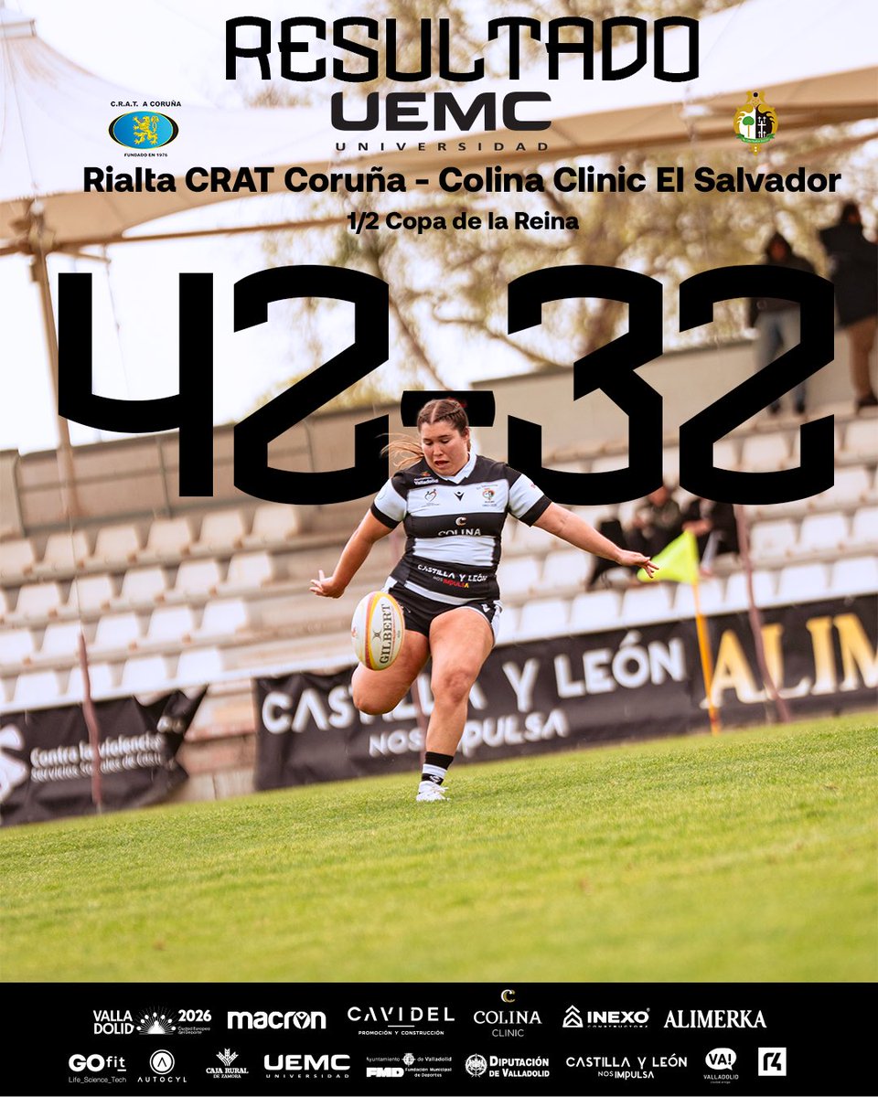 Chami_Rugby's tweet photo. Resultado del partido de nuestro Colina Clinic El Salvador contra Rialta CRAT Coruña‼️
#MuchoChami https://t.co/h4N16NlvIP