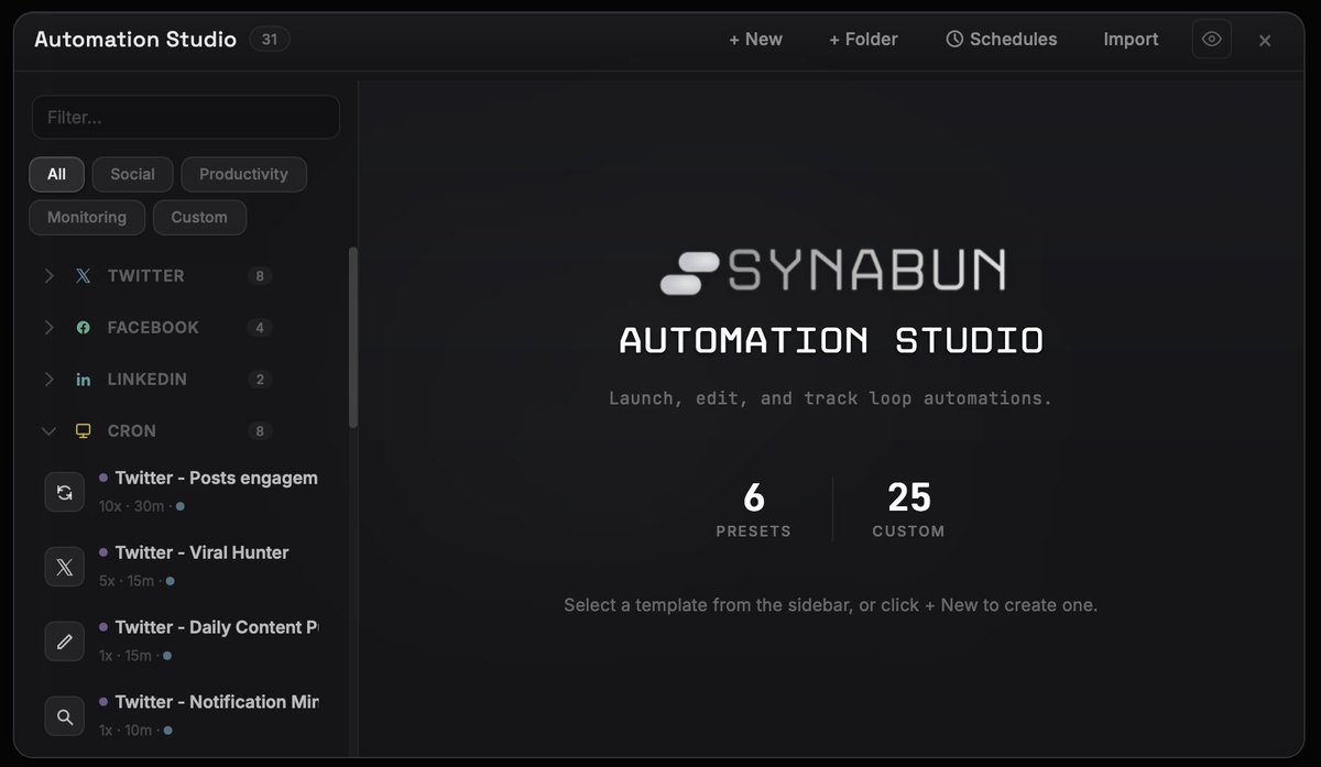 SynabunAI's tweet image. Full folder support coming to Automation Studio
#ailoop #automations #mcp #buildwithme #opencource
synabun.ai