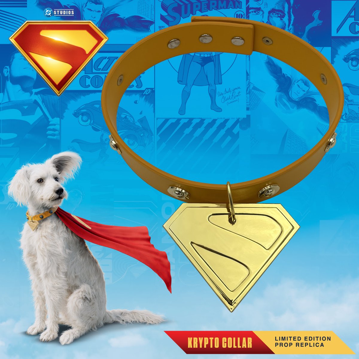 SD_Comic_Con's tweet image. In honor of #SupermanDay, @FactoryEnt is flying in early with their first exclusive for #SDCC: A Krypto Collar Limited Edition Prop Replica, available now: sdccblog.com/2026/04/factor…