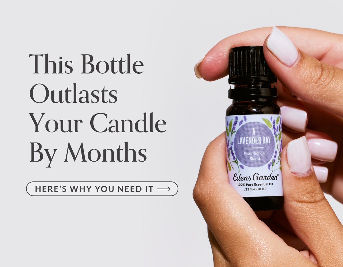 EdensGardenOils's tweet image. Our #essentialoils give you 100+ hours of pure, plant-powered aroma–no synthetics, no soot, no flame.  Diffuse the difference.

Shop Essential Oils ➙ tinyurl.com/267j73mp