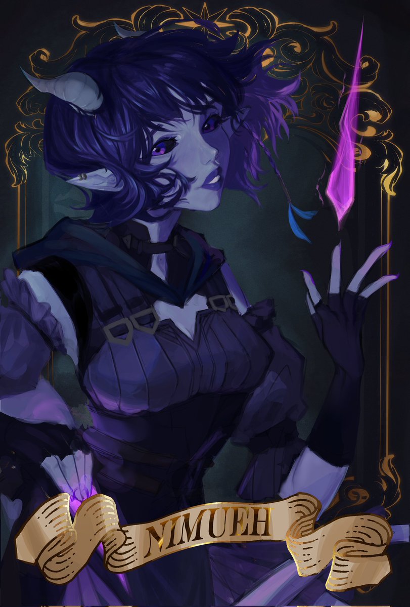 en_botto's tweet photo. Some character portraits for me (tiefling soulknife rogue) and my friend's character (tiefling College of eloquence bard) for the @arcttrpg DND Epic. 

Unfortunately, we fought elderly brains, ya know how it goes 😔

#dnd5e #dndcharacterart #dndart #characterportrait #tieflingart https://t.co/eqtpVcFwoc