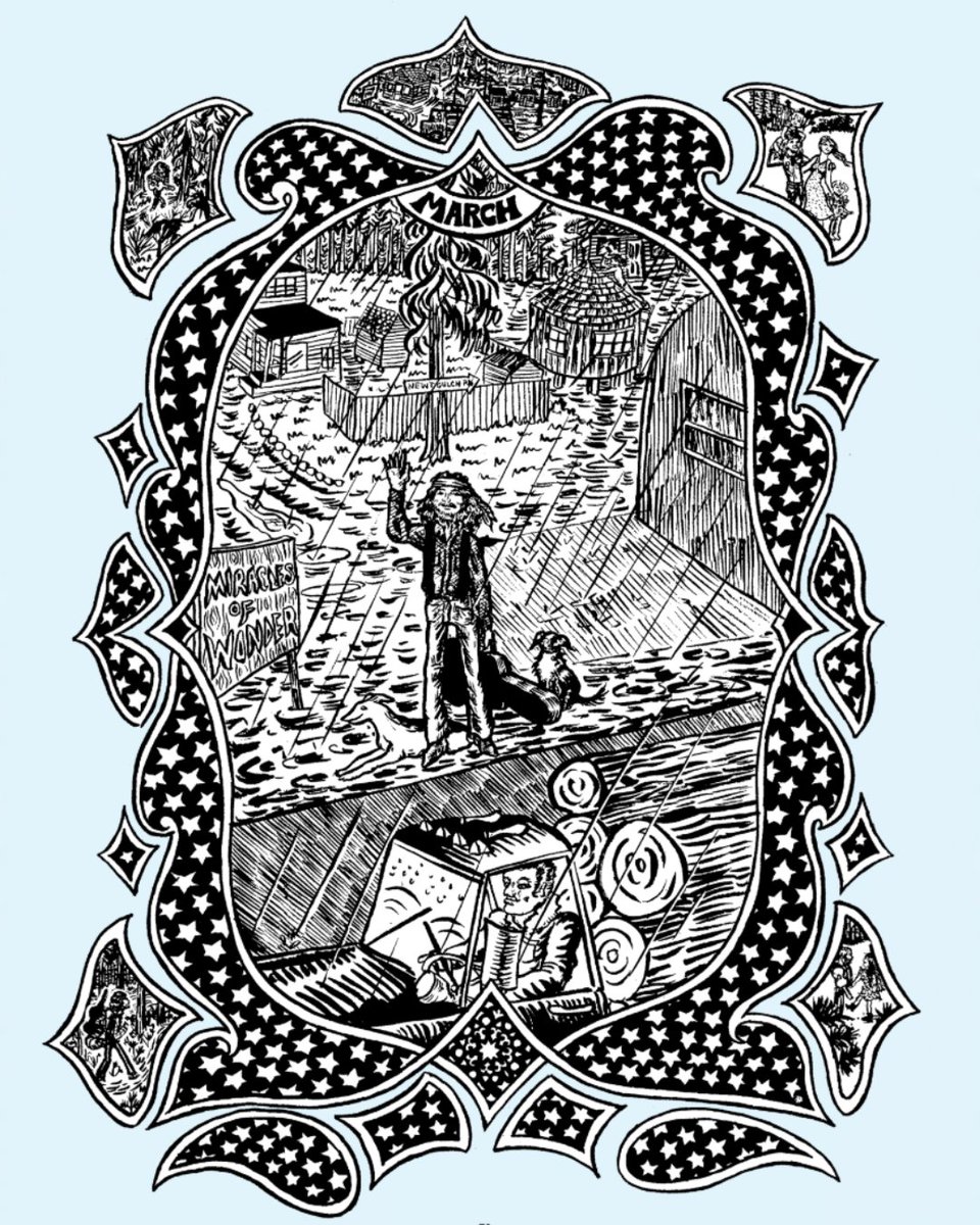 fantagraphics's tweet photo. "Comics technique repurposed as liturgical grammar." — RetroFuturista

We're collecting @MendesART's masterpiece of hallucinogenic storytelling, Queen of Cosmos Comix Trilogy, for the first time in a single volume--out 7/14! https://t.co/ag6dafcGZP https://t.co/RFQigiufNY
