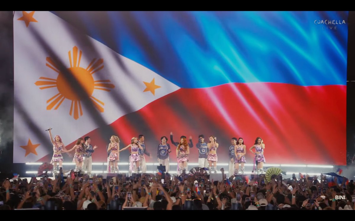 Bask in glory, soak in history, savor the honor and pride, BINI. No one could ever take this away from you -- from P-POP, from OPM and the Philippines as a whole 🌸🇵🇭

It wasn't BINI's win alone but for every Filipino in the world. 2,3 Mabuhay! ❤️🌎 #BINI_CoachellaWk2 #BINICHELLA