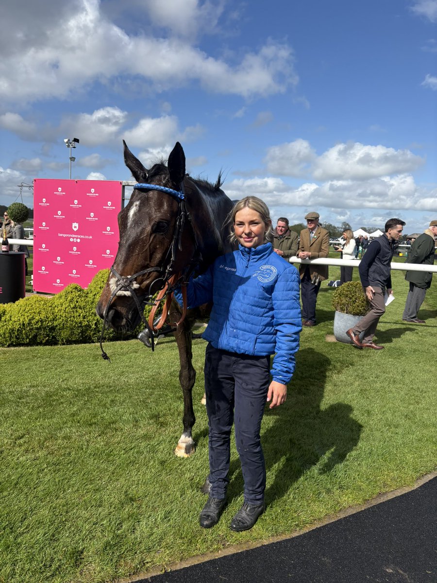 donaldmccain's tweet photo. Double up! They Want Me pulls away impressively to get us winner number 2 of the day! Well done to Lizzie pictured here with him who rides him every day and led him up today! 🤩🏅🏆🏆🔥 https://t.co/VbbAUr37LS