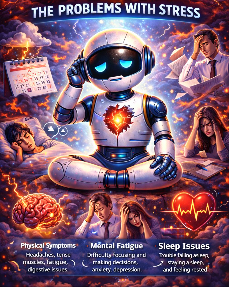 WorldsForAll_'s tweet image. Stress can affect your body, mind, sleep, and wellbeing. Headaches, fatigue, anxiety, poor focus, and low energy can all be signs.

Recognising stress early matters. Rest, reset, set boundaries, and seek support when needed. ✨

#StressAwarenessMonth #MentalHealth #SelfCare