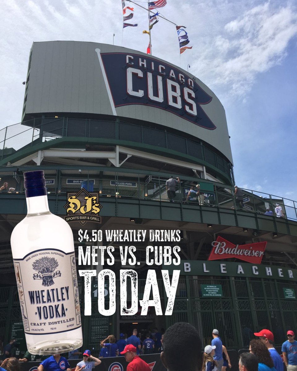 djswestmont's tweet image. Come watch the Cubs at DJ's today for an afternoon game! Mets vs. Cubs is on at 1:20pm and we'll have $4.50 Wheatley brand drinks ready for you! Let's Go Cubs!

#chicagocubs #wheatleydrinkspecial #playball #sportsbar