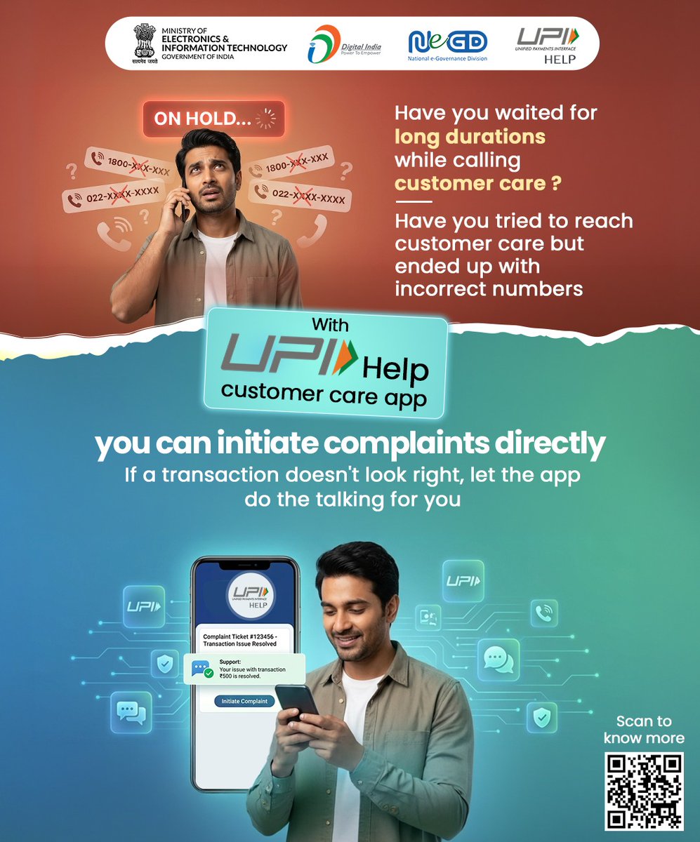 _DigitalIndia's tweet image. Your convenience is in your hands. By using the in-app help features of UPI Help App, you can go straight to the solution.
Click to know more - upihelp.npci.org.in

#DigitalIndia #UPI #NPCI #CashlessIndia #FinTech #DigitalPayments @UPI_NPCI