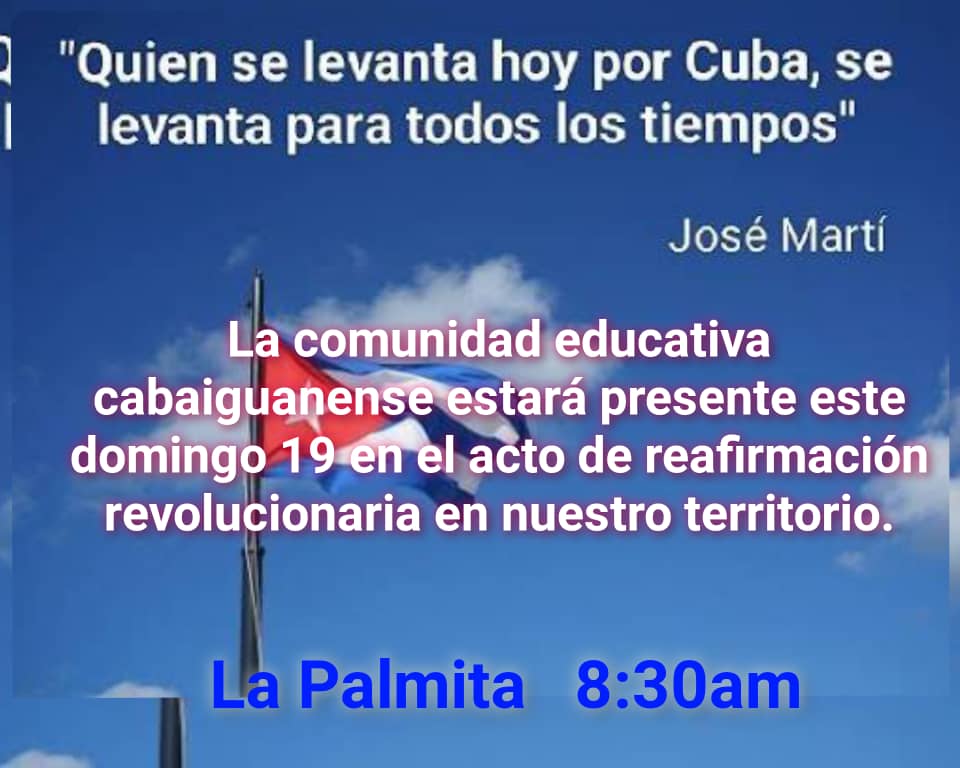 #Cabaiguán 
#CabaiguánEduca 
#SanctiSpíritusEnMarcha