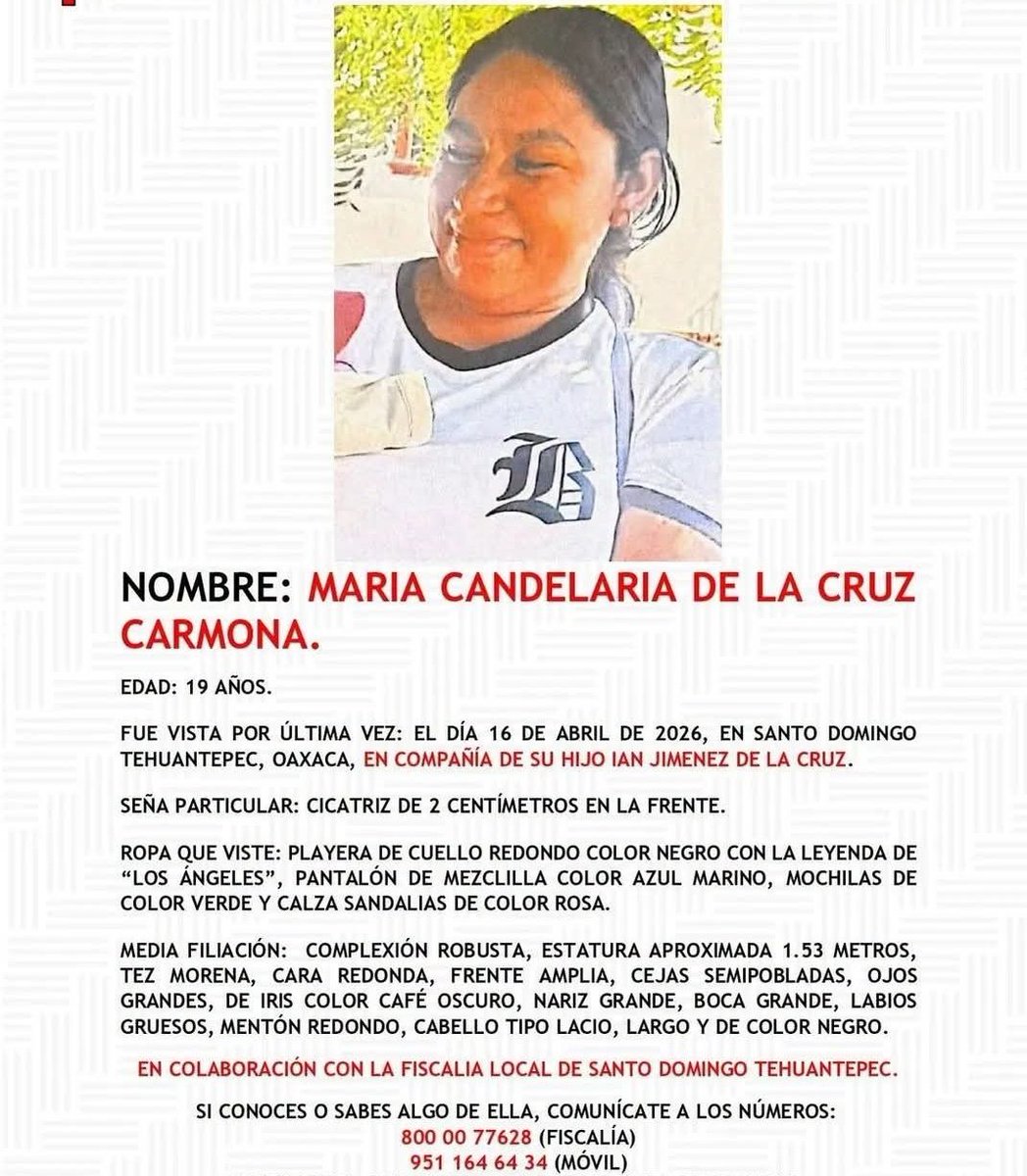 MVMNoticias's tweet image. 🟦 #Local I Se solicita apoyo de la ciudadanía para localizar a María Candelaria de la Cruz Carmona, en caso de contar con información comunicarse a los números correspondientes.