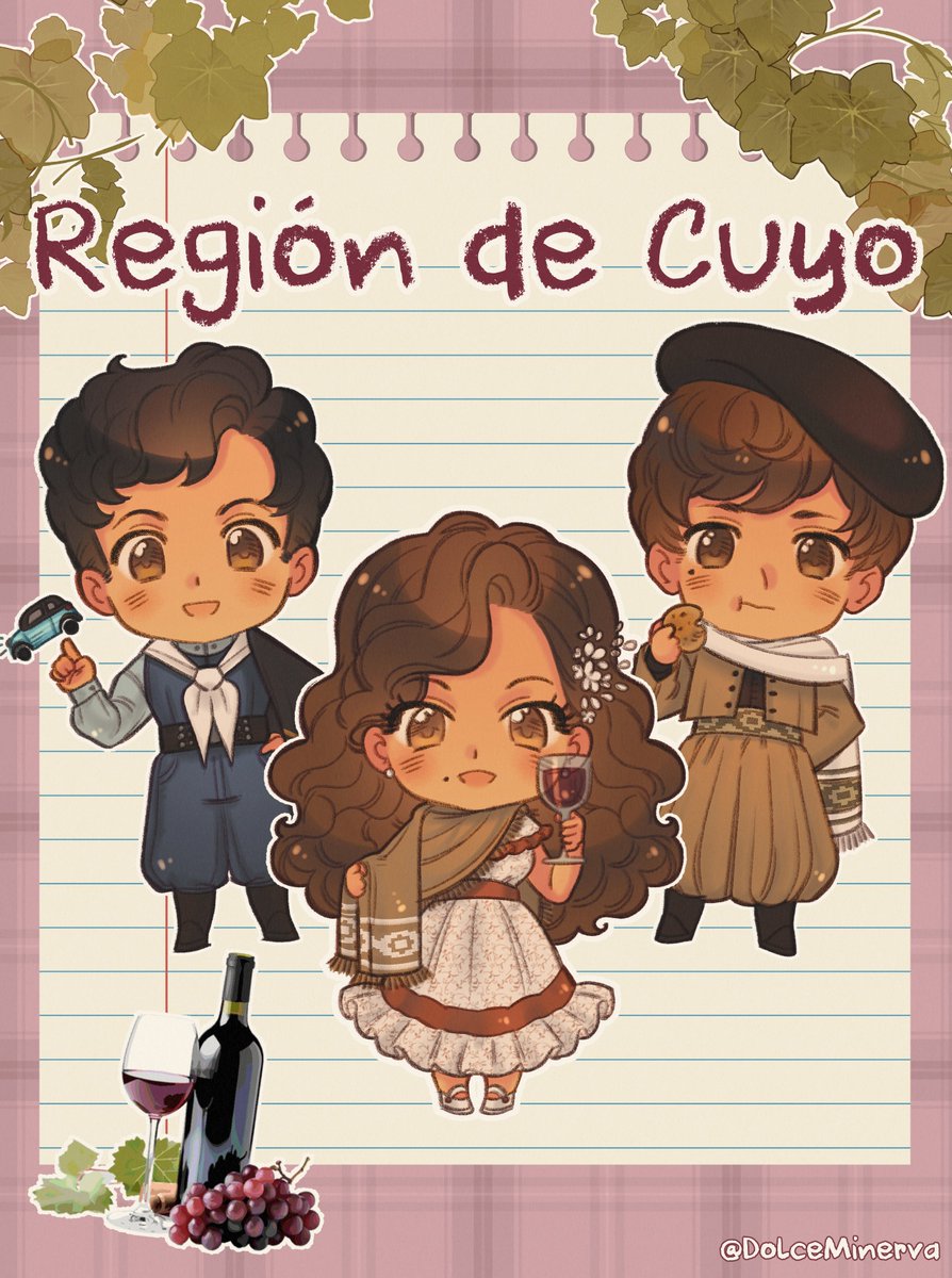 Provincias de Argentina como chibis: parte 2, Cuyo y la Pampa Húmeda.
(Los puse juntos porque me daba lástima lo solitos que quedan los cuyanos lol) 
pd: Entre Ríos tmb forma parte de la región pampeana
#hetalia