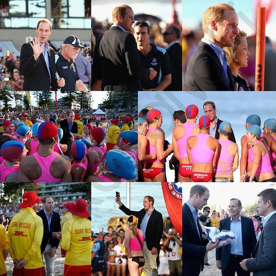 RoyalWikipedia's tweet image. On this day in 2014, Their Royal Highnesses the Prince and Princess of Wales visited Manly Beach, where they chatted to young people undertaking surf lifesaving training❤️
The royal duo were presented with a £2,000 small surf board for George❤️
#PrinceOfWales #PrincessOfWales