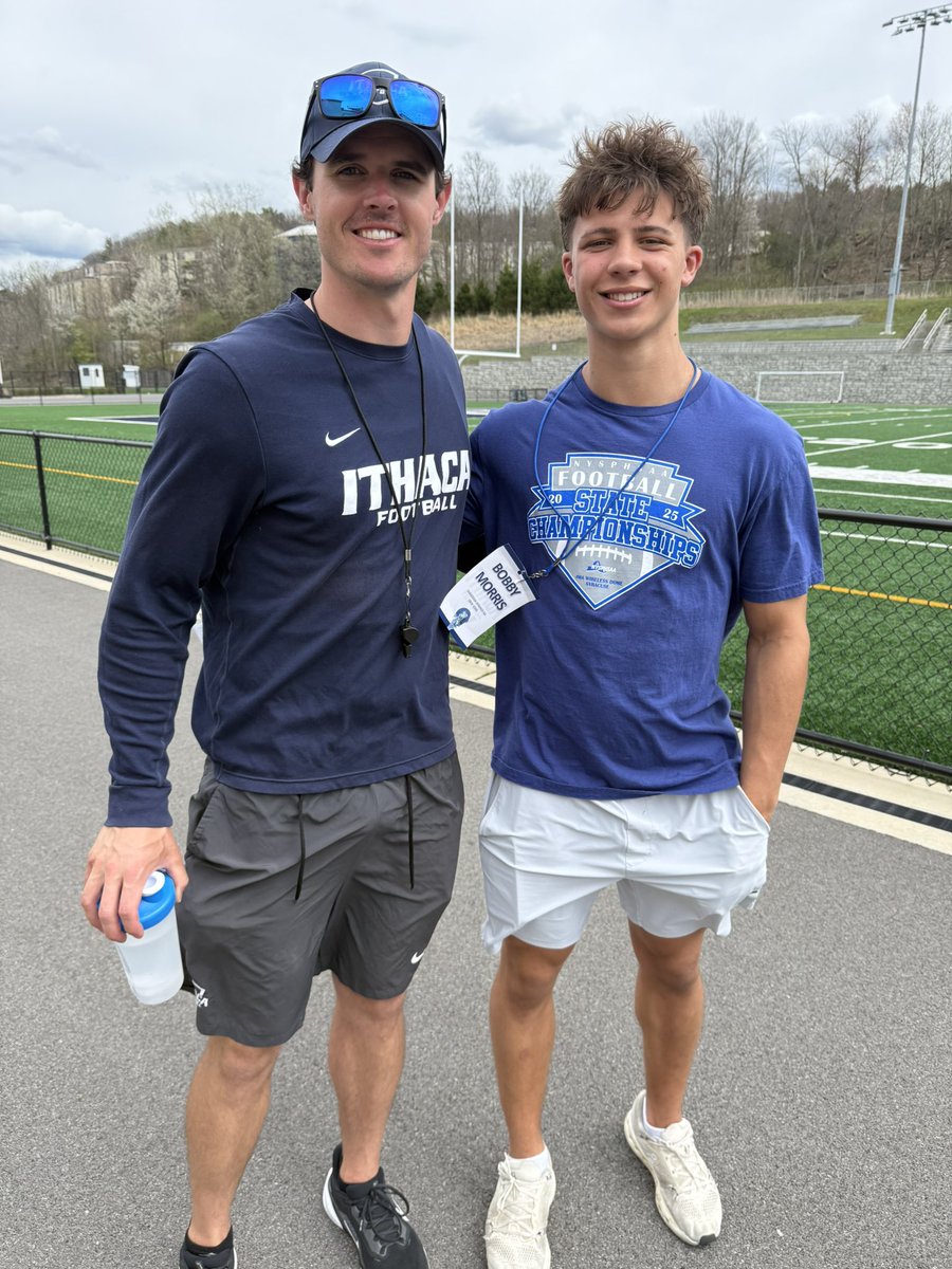 bobby_morris27's tweet photo. Ithaca was a great time. Enjoyed practice. Everyone brought the energy. Thanks @MaguireBrandon and @Coach_Gladney for having me out. 
@CoachHayden56 
@CoachFulger 
@SSHS_CoachCoons 
@CoachGroce https://t.co/3H8S8nf4ky
