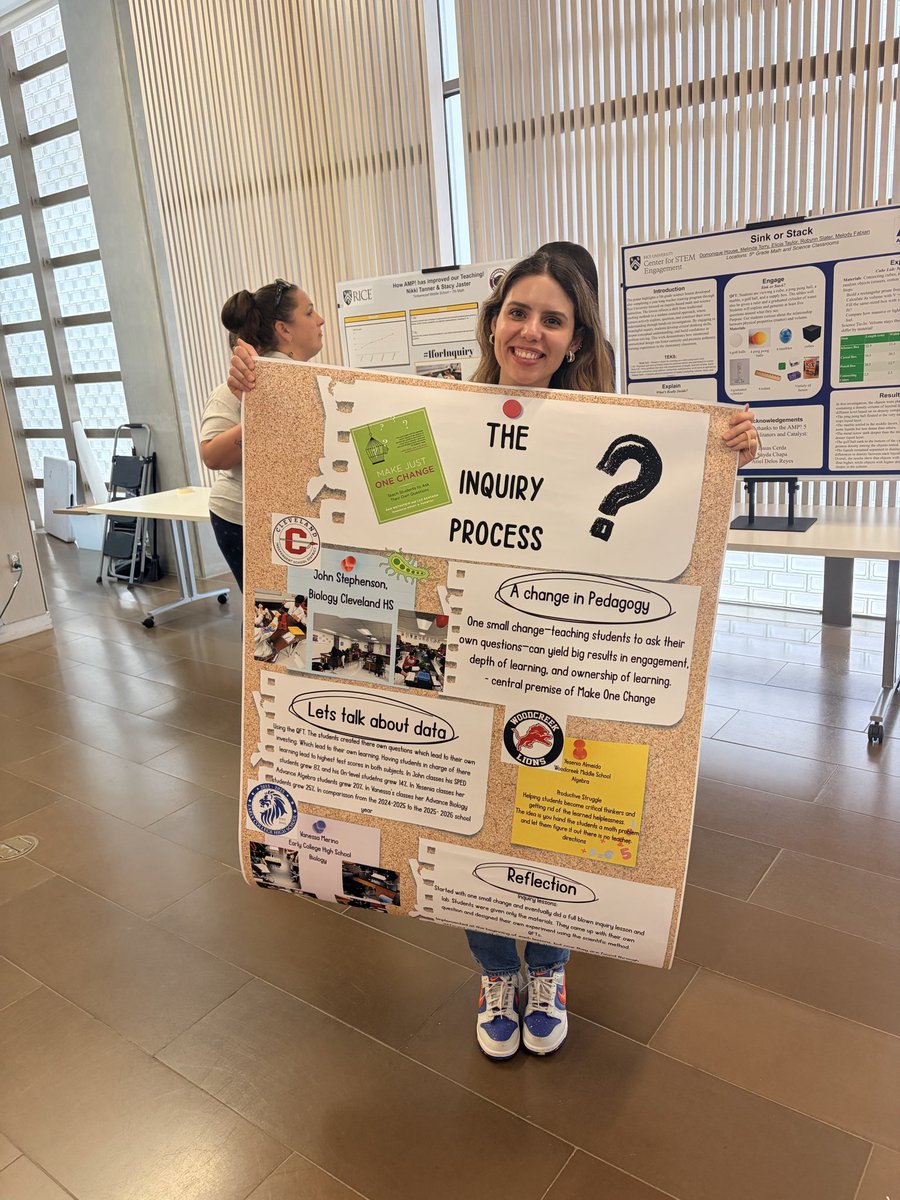 GwenanneGabel's tweet image. Today was the big #AMP day for Rice Center for STEM Engagement (R-STEM) and it was phenomenal. This group of teachers dove into the deep end of inquiry learning. It was impressive to see their success with all the tools they took from this experience.