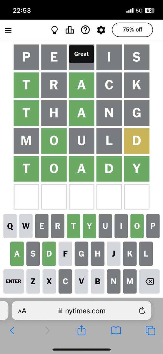 nightsh0p's tweet image. Wordle comeback ze zijn niet #ready voor deze streak