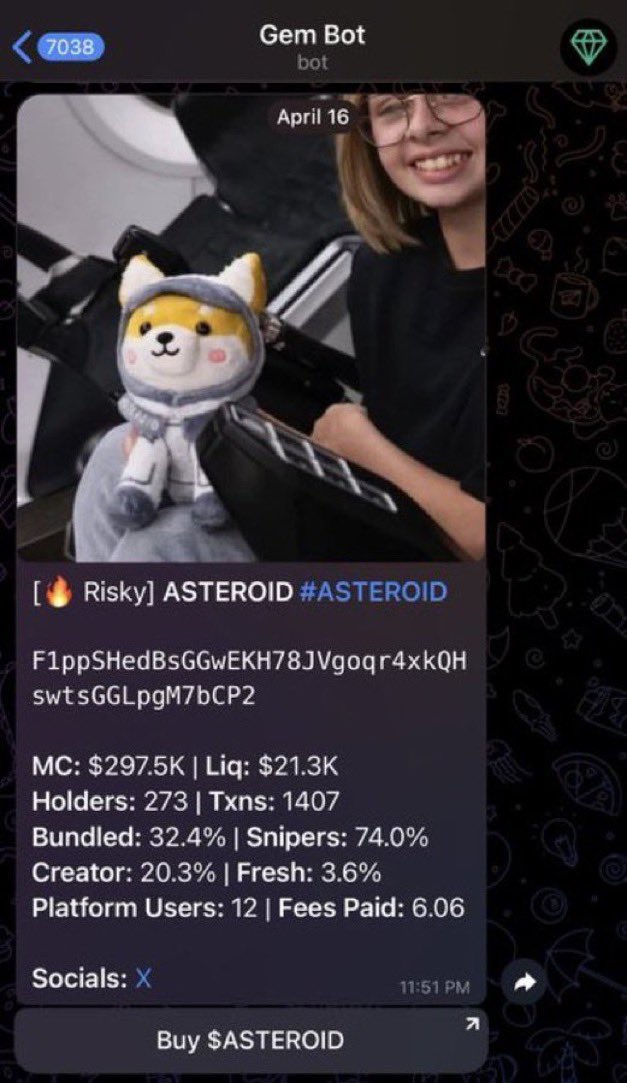 saracrypto_eth's tweet photo. ethereum:0xf280b16ef293d8e534e370794ef26bf312694126 pumped 70% after Elon Musk agreed to make Asteroid the mascot for SpaceX

7000x with ethereum:0xf280b16ef293d8e534e370794ef26bf312694126 

Don’t miss the next. https://t.co/ANaAPzFmpL