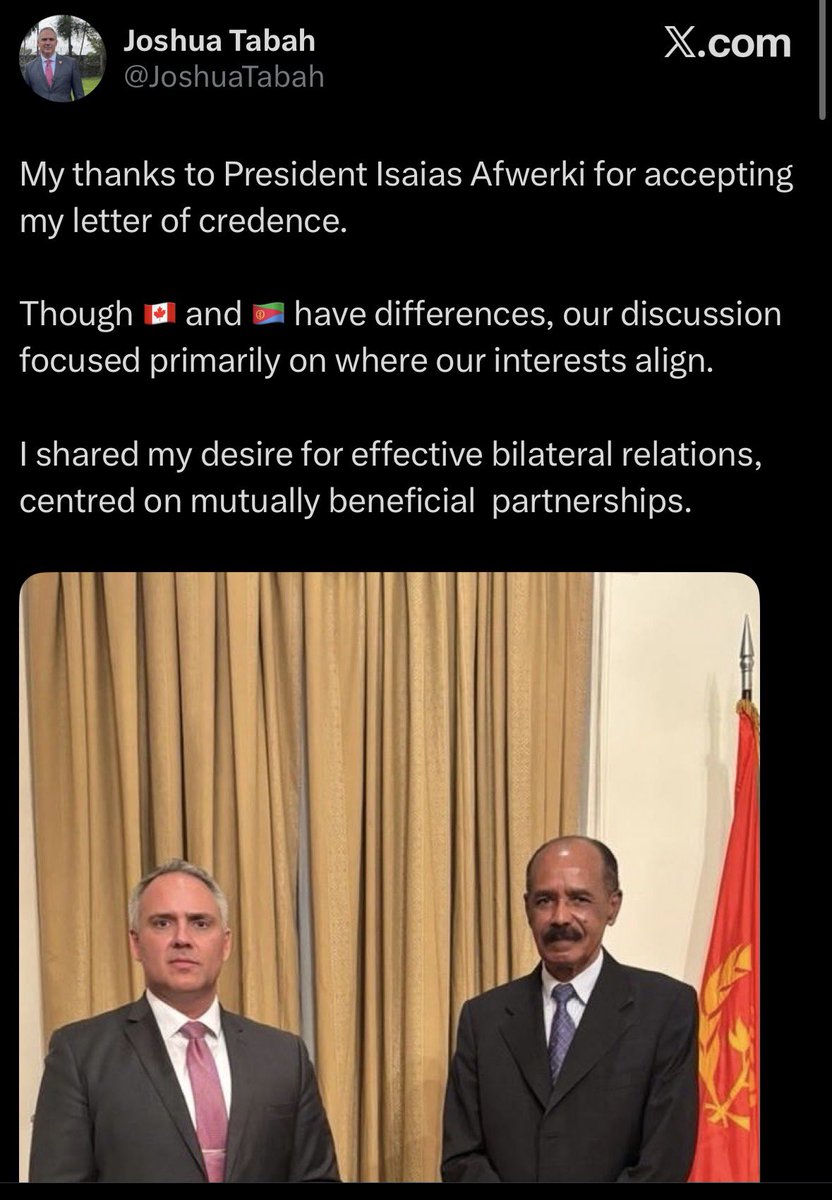 phelemawi's tweet image. For the sake of human dignity, Canada must reject any policy that normalizes the suffering inflicted by the Eritrean totalitarian regime. #EBRF #TransnationalRepression #BlueRevolution #RegimeChangeInEritrea #NoMorePFDJTerror @CBCNews @CBC @CTVNews @globalnews @CityNewsTO @CP24