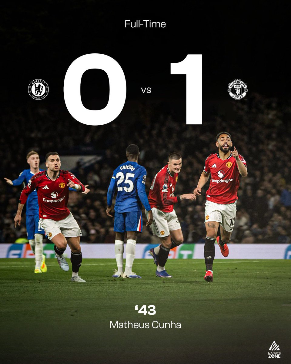 ManUnitedZone's tweet photo. FT: Chelsea 0-1 Manchester United 🔴

THREE POINTS AND A CLEAN SHEET ✅ 

League double over Chelsea 😅✅ https://t.co/eELSC4rja8