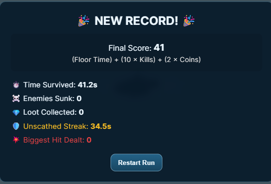 Arklight1234's tweet photo. Todays update at #vibejam of @levelsio 
todays change is updating the start and finishing screen but still struggling with getting the playing map right. That is the focus for tomorrow. Also the name is not really fitting well currently but still some days left. https://t.co/GzRDpbowWY