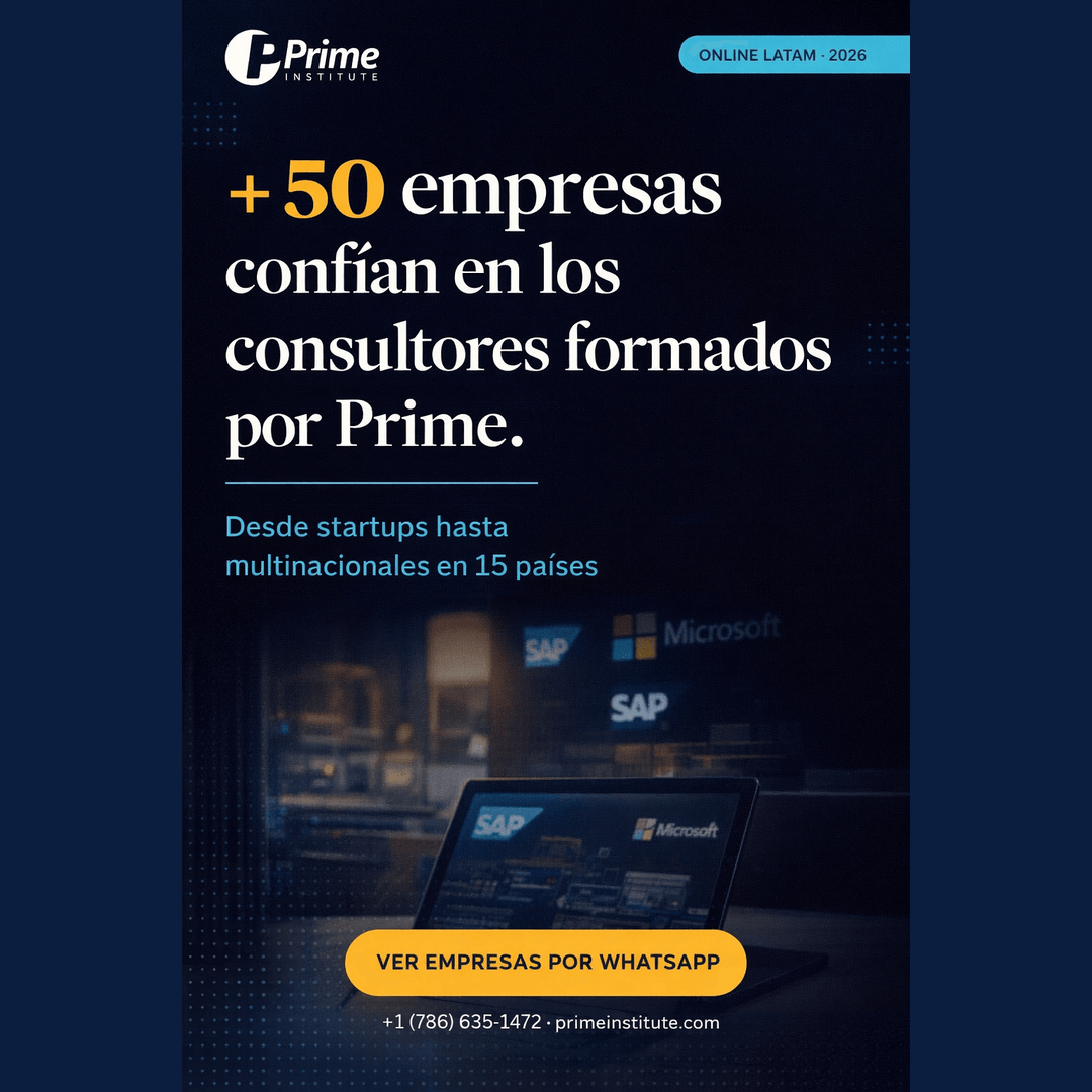 primeinstitute_'s tweet image. 🏢 Más de 50 empresas en LATAM han contratado consultores formados en Prime Institute.

📲 "INFO SAP" al WhatsApp +1 (786) 635-1472
#SAP #ConsultorSAP #SAPLATAM