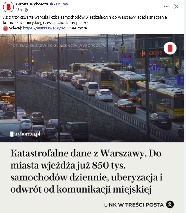 Bardzo dobre wiadomosci z Warszawy! Dynamiczna metropolia przyciąga ludzi. Teraz zbudować wiecej mieszkań, mostów, metra, poszerzyć wloty do Warszawy. I przestać słuchać bredni o rozlewaniu się miasta od tych, którzy mieszkają daleko od murów starówki. Warszwa 10 mln mieszkańców!