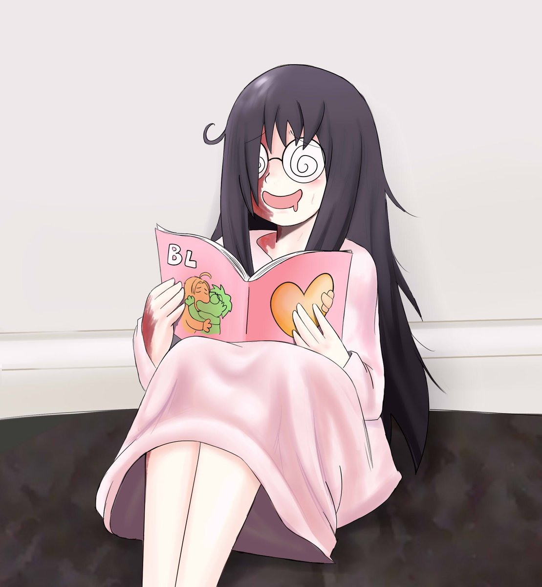 She likes to read romance novels

#katawashoujo