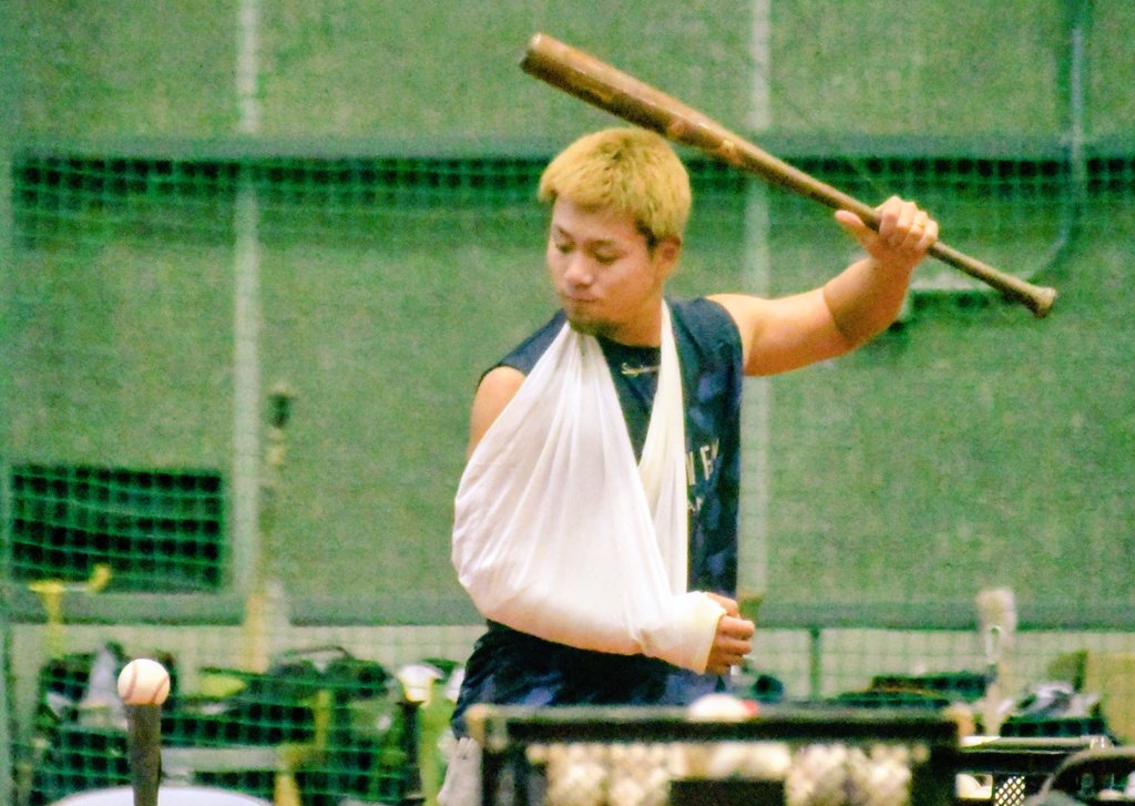 kita02YP's tweet photo. 【#オリックス 舞洲残留練習 4月18日⑤】

グラウンド整備のため、全体練習は室内で(19日も)

#杉澤龍 選手

#ベースボールキング
#Bs2026 https://t.co/jcXqkY0nyX