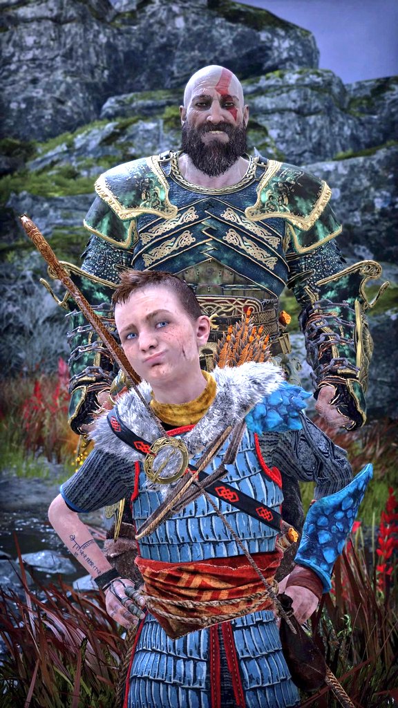 BT_BlackThunder's tweet image. Dad and Boi #Godofwar