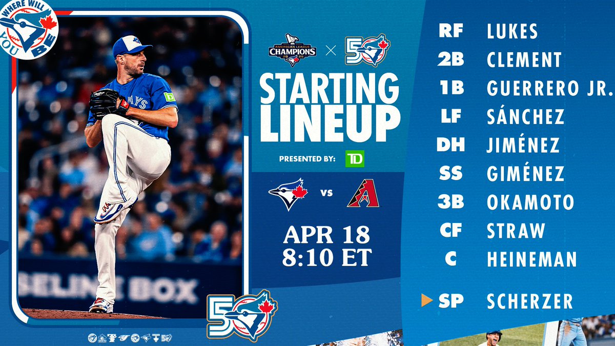 BlueJays's tweet image. Saturday night baseball! #BlueJays50