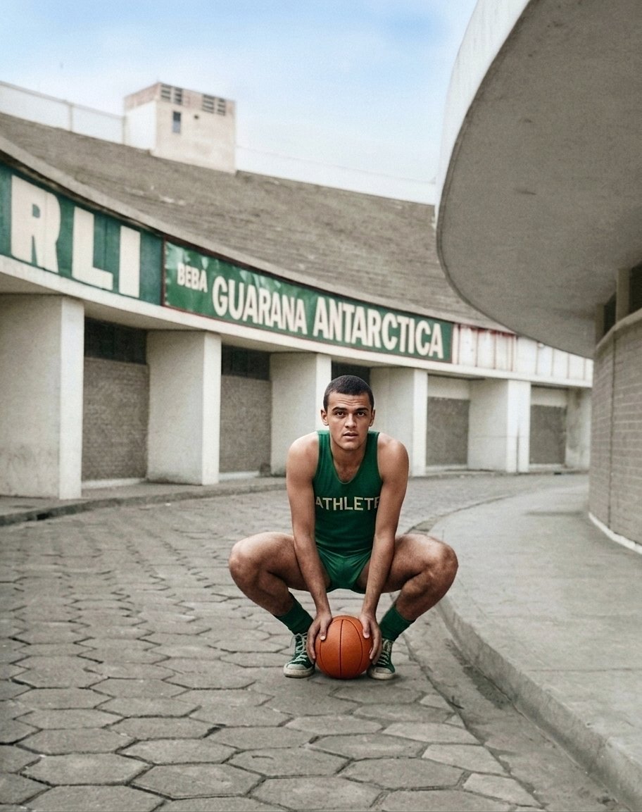 Oscar o mão santa no antigo palestra Itália, bela imagem colorida por mim, ajude meu Trabalho retuitando e principalmente me seguindo